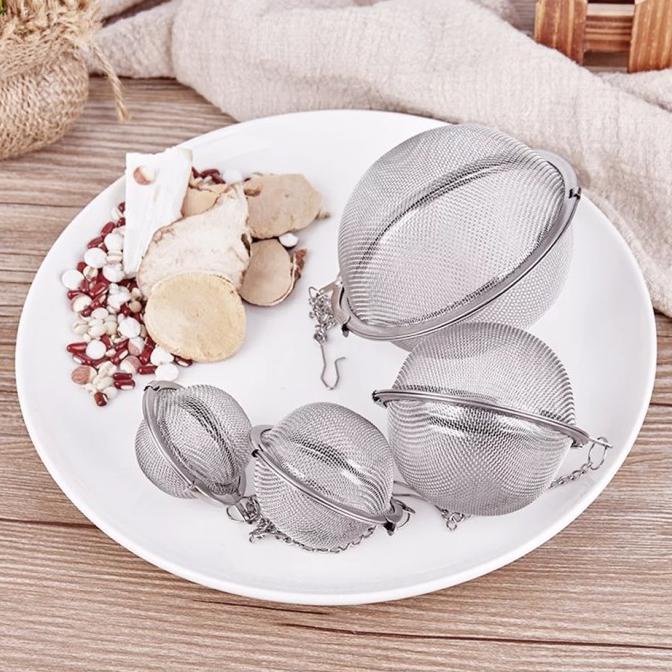 

@#@#@#] Saringan Teh Bulat Stainless Tea Ball Strainer Filter Infuser Bola