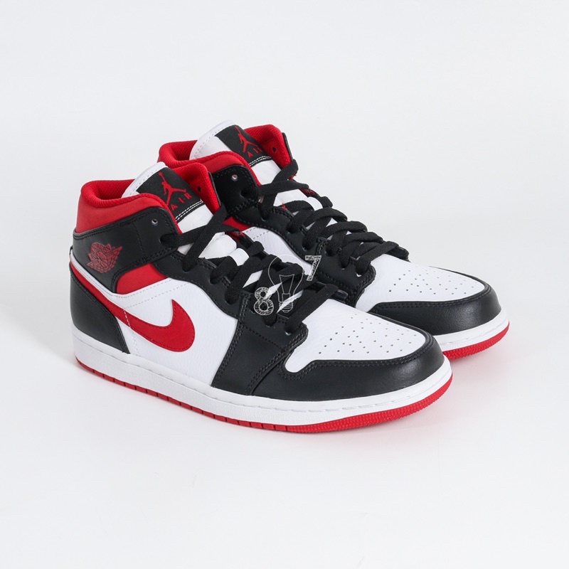 Air Jordan 1 Mid Black Gym Red