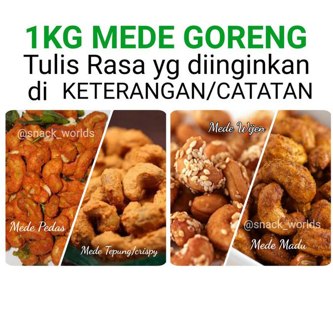 

Diskon 1KG Mede Goreng - Kacang Monyet Madu / Pedas / Wijen / Krispi Tepung - MEDE PEDAS 1KG Promo