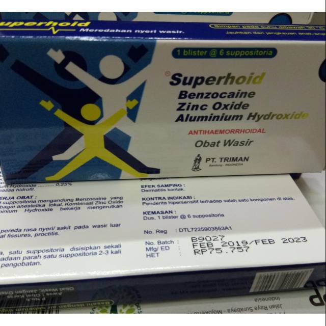 Superhoid Suppositoria Harga Per box / Obat Wasir / Anti Hemoroid
