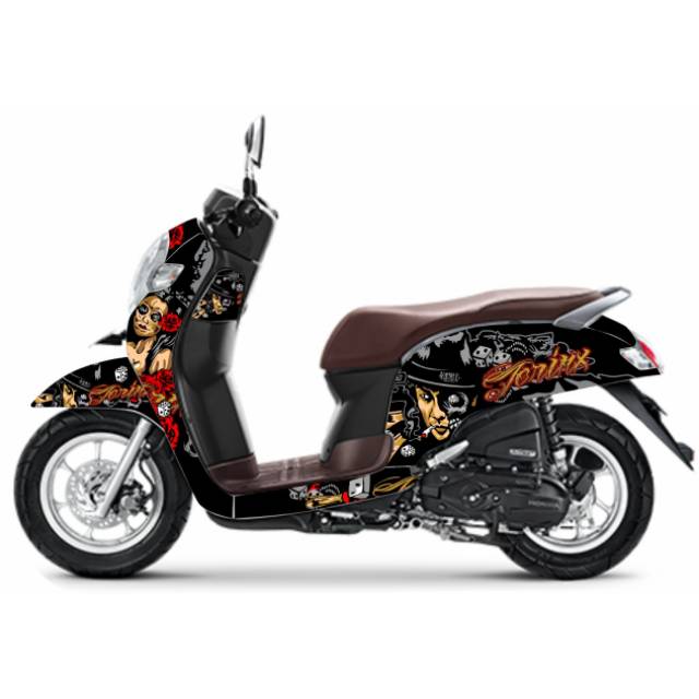 Sticker Decal Scoopy Full body hitam