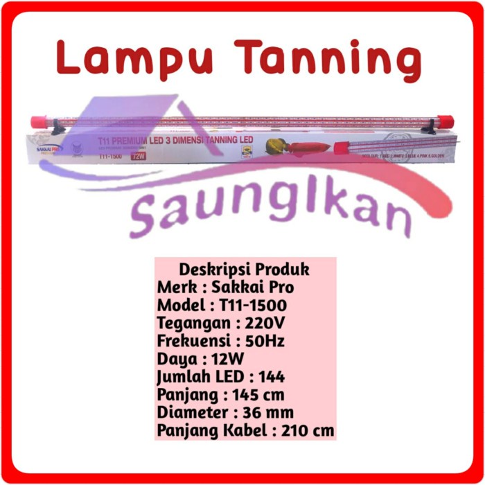 Lampu view TANNING Arwana 3D SAKKAI PRO T11 3 Baris 1500 150 cm 5 mode