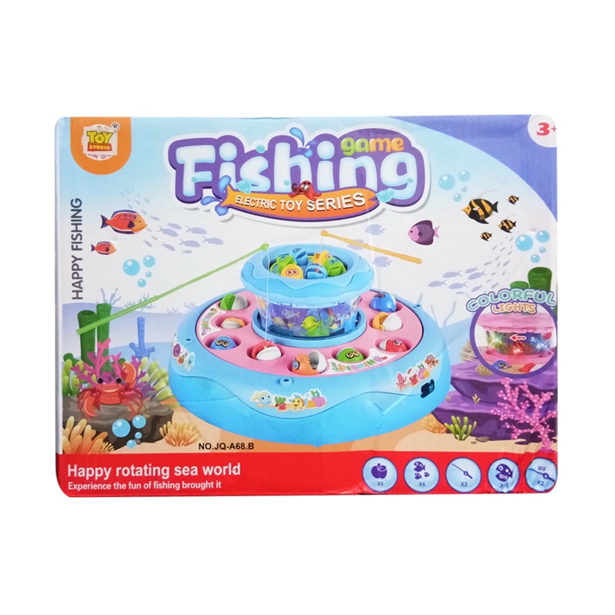 FISHING GAME TINGKAT ROTATING (MAINAN PANCING-PANCINGAN) MAINAN ANAK  2 TINGKAT