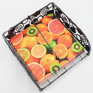 Decoupage Napkin - Tissue Decoupage 2Ply KC_Orange &amp; Kiwi