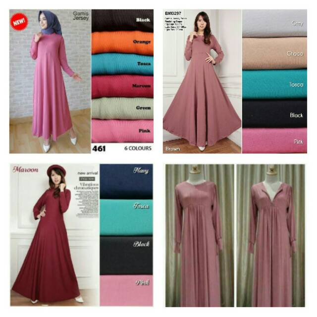 Gamis jersey busui + French khimar