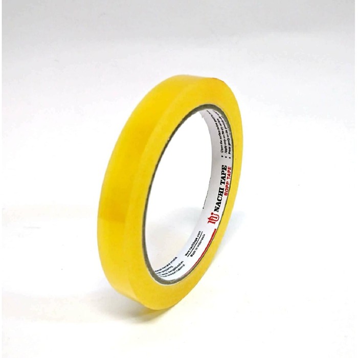 Isolasi Selotip Stationery Tape Nachi Kuning 12 mm / 1/2 Inch x 72 Yard / 12mm / 1/2x72