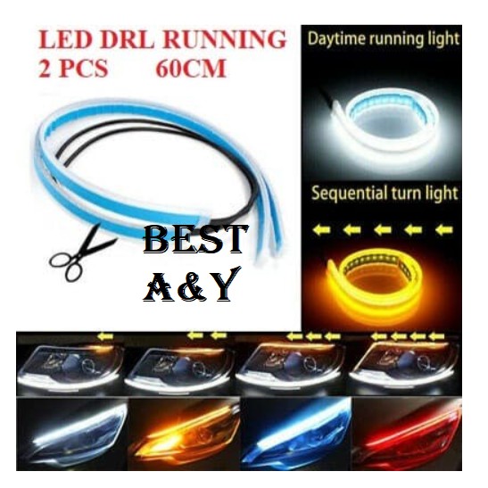 LED LAMP SLIM ALIS DRL FLEKSIBEL WATERPROOF 60CM 2 WARNA