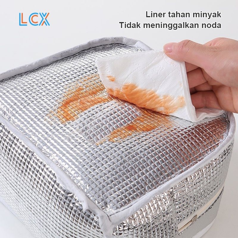 Tas Bekal Makanan makan Anti Air Makanan Bento Elegan Aluminium Foil Lunch bag Anti Basah