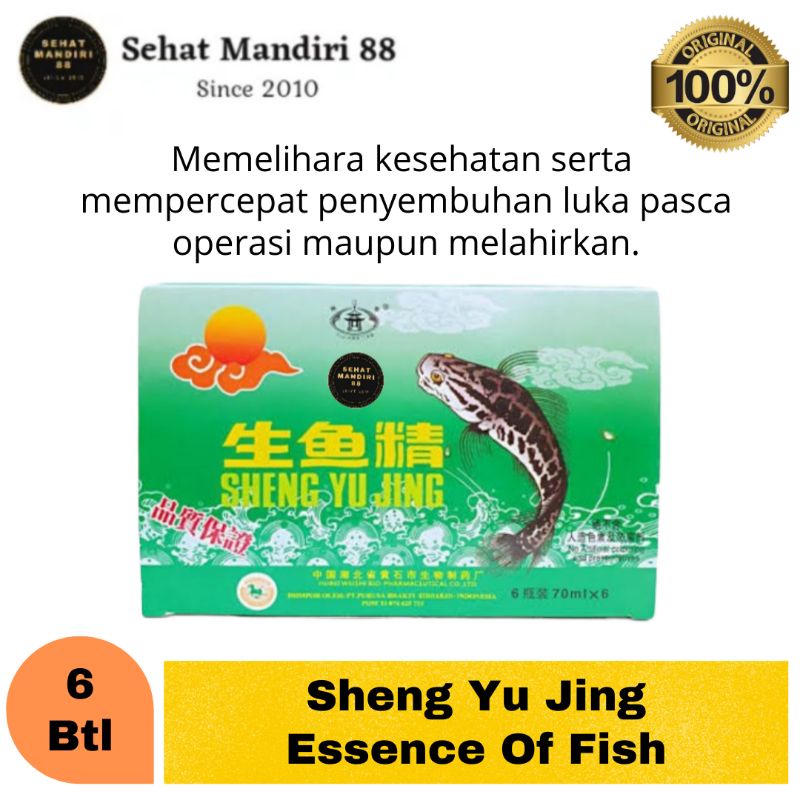 sheng yu jing essence of fish/sari pati ikan gabus 70ml  isi 6 botol