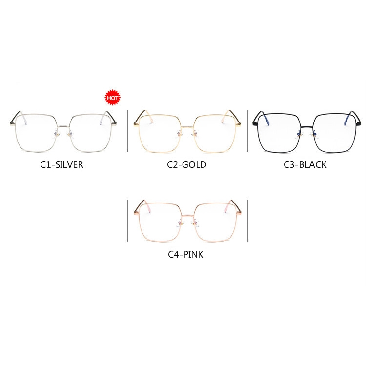 Fashion square retro polygon literary big frame glasses