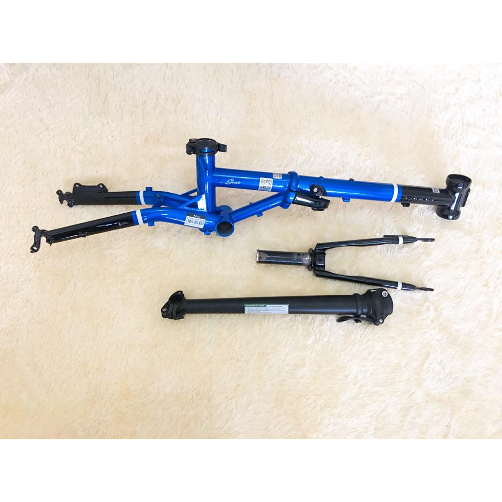 Frame &amp; HP Fnhon Gust Wayang Sadewa Discbrake Biru Hitam Disc brake Db 16 inch Handlepost Limited