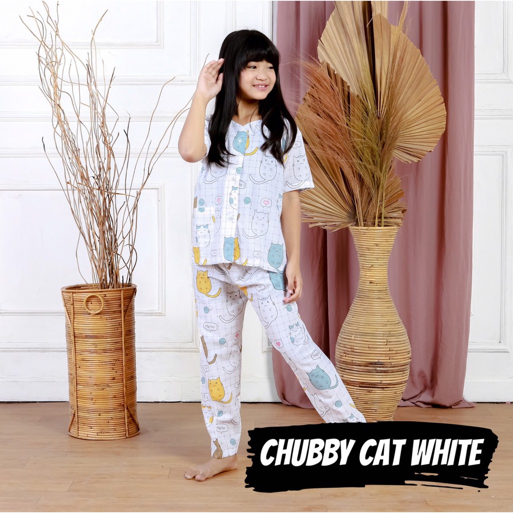 PIYAMA ANAK PEREMPUAN 4-6 TAHUN KATUN / MOTIF RABBIT / BEAR BERUANG /BALLET / BUNNY / UNICORN PRINCESS KUCING CAT KITTY PINK / SIZE M