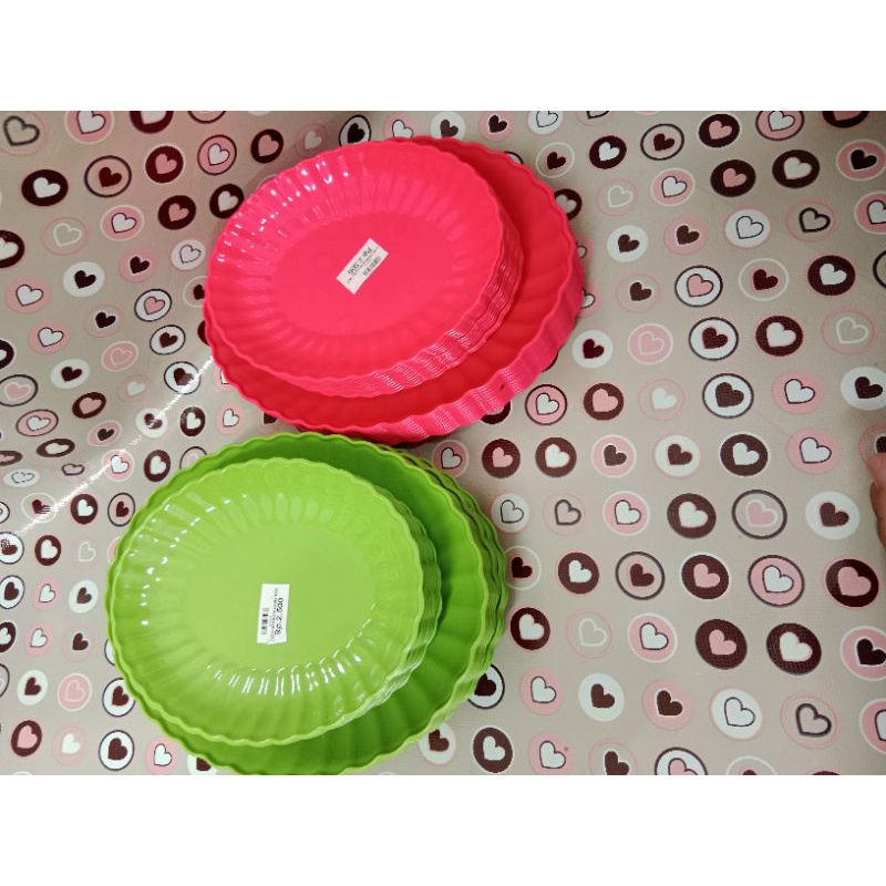piring plastik model kerang tebal, anti pecah/piring makan oval