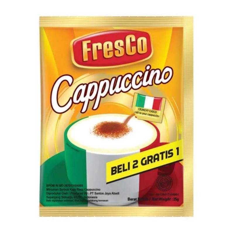 

KOPI FRESCO CAPUCCINO 25 GRAM KOPI SATU SACHET PROMO MURAH KOPI KAPAL API