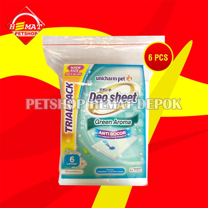 Deo-sheet Alas Pipis Poop anjing Perlak Hewan 6 pcs Repack