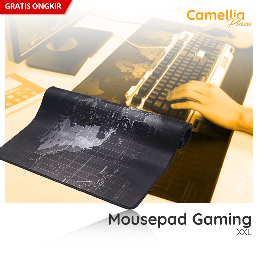 Mouse Pad Gaming Lebar Besar Alas Keyboard Mousepad Gaming Ukuran XL - XXL Desk Mat Anti Slip