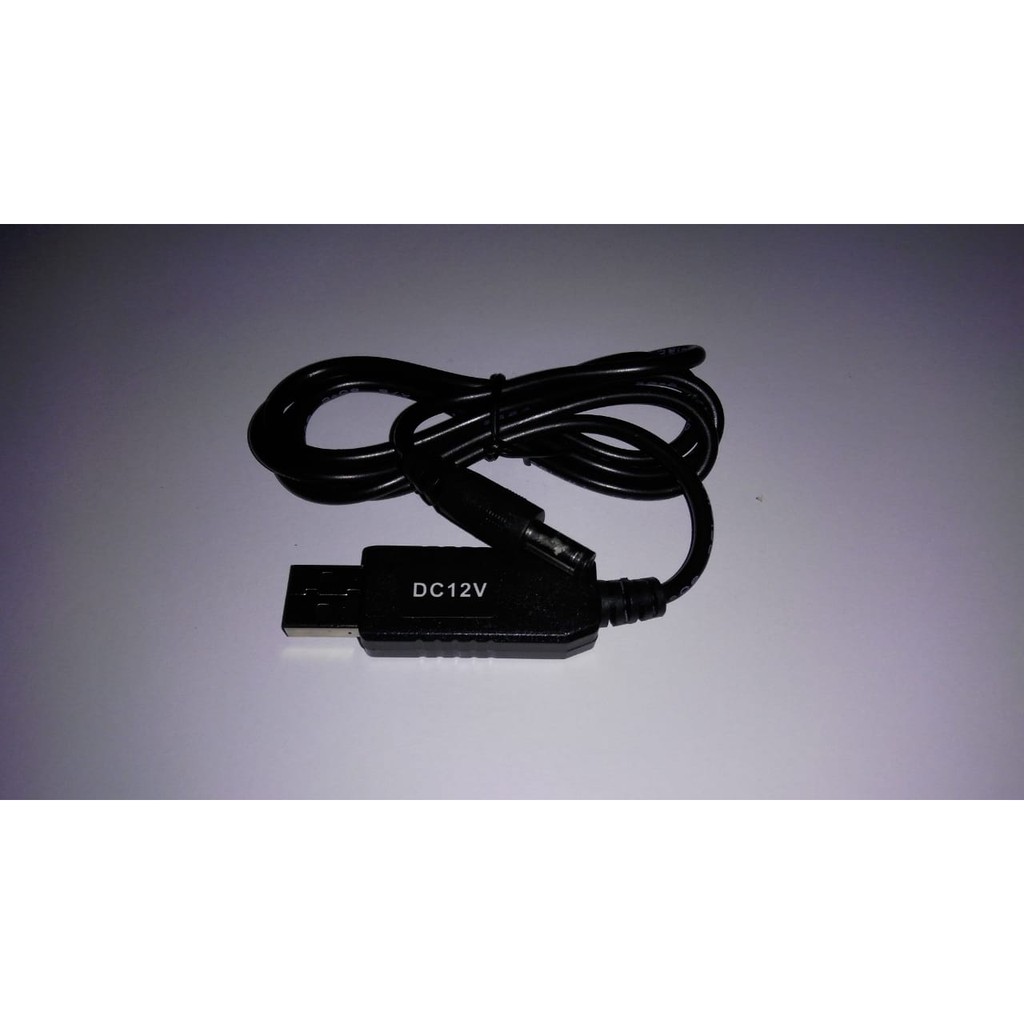 Kabel Step Up USB 5v to 12v DC Power Supply backup 12V dari Power Bank