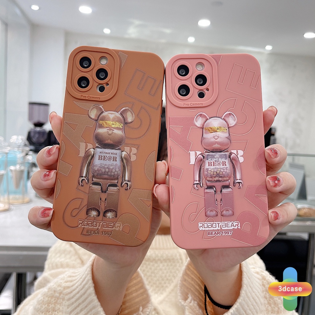 Soft Case Compatible For IPhone XR 11 12 13 PRO MAX 6 7 6S 8 Plus X XS MAX Se 2020 6SPlus 7Plus 6Plus 8Plus XSMAX Cartoon Robot Bear Angel Eyes Case Cover