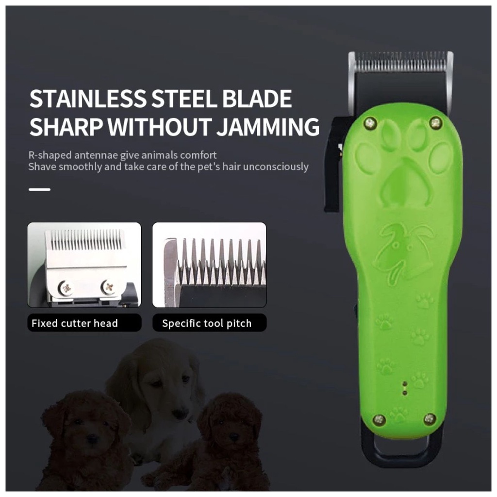 Alat Cukur Rambut KM CW 10 Bulu Hewan Anjing Kucing Kelinci Pet Clipper Elektrik Rechargeable Mesin Pemotong Bulu Cukuran Kemei KM CW10