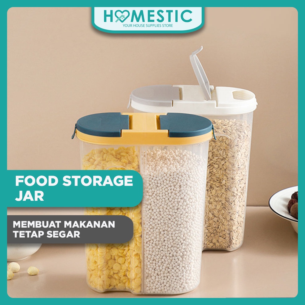 Food Storage Jar |  Tempat Penyimpanan Cereal  | Kontainer Makanan Kitchen Storage Bottle