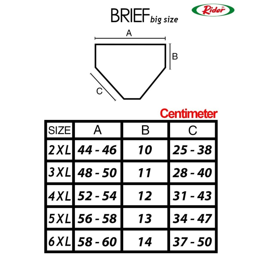 CELANA DALAM PRIA DEWASA BIG SIZE RIDER 326 VBS ISI 3 Pcs