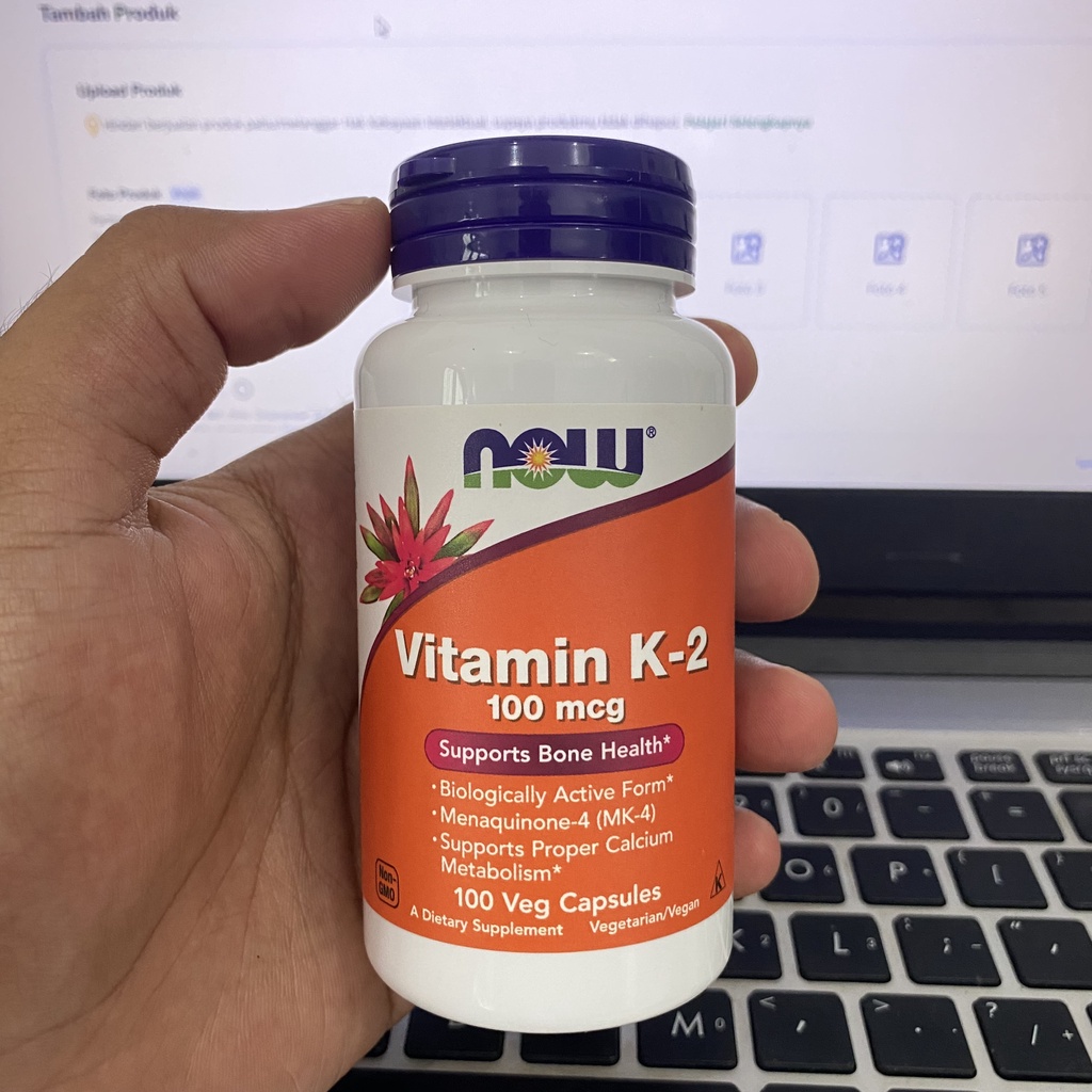 Now Foods Vitamin K2 100mcg 100 Veg Capsules