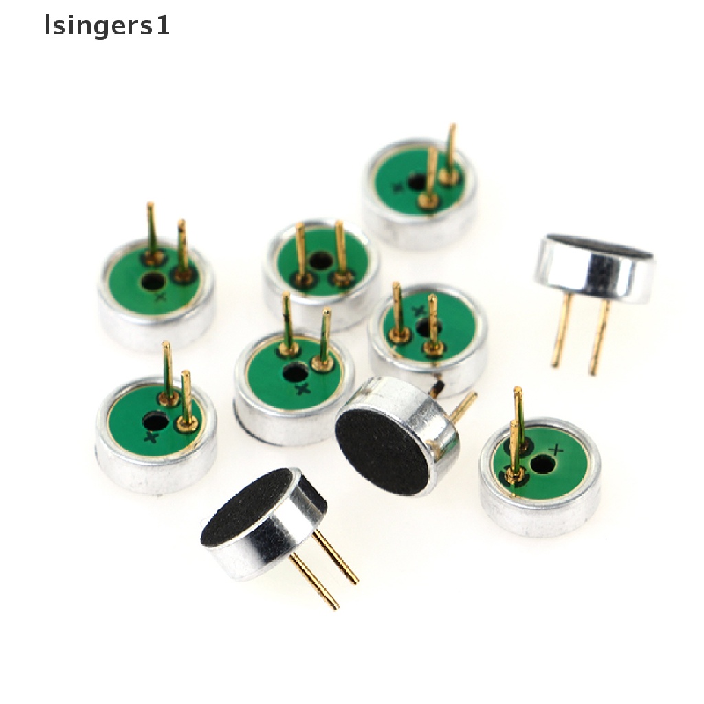 (lsingers1) 10pcs Mikrofon Kondensor Elektrik Ukuran 6x2.2mm