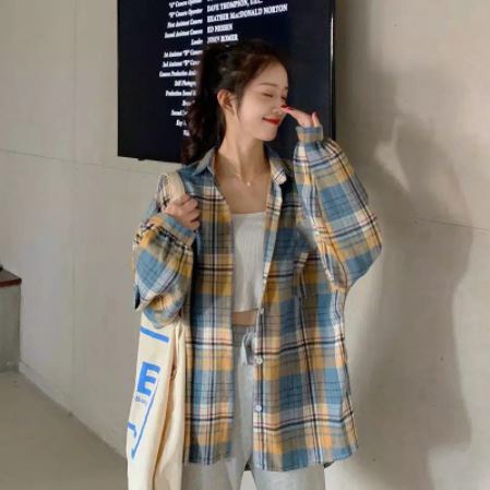 VS - Oversize Shirt / Oversize Kemeja Azumi / Kem Tartan Chelsea