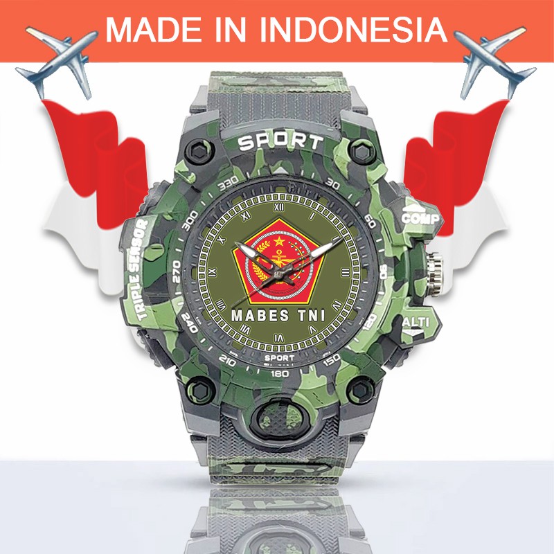 (SPECIAL EDITION) JAM TANGAN LOGO MABES TNI WATER RESISTANT NO.9