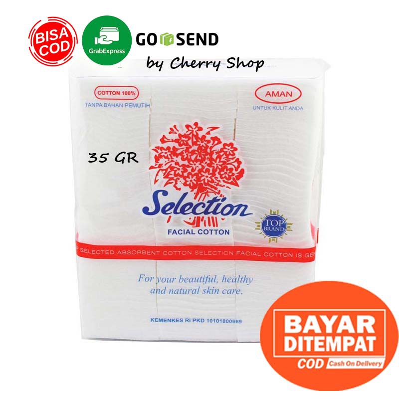 Kapas Wajah Selection 35gr / Selection Facial Cotton Pembersih Toner Cherry Shop