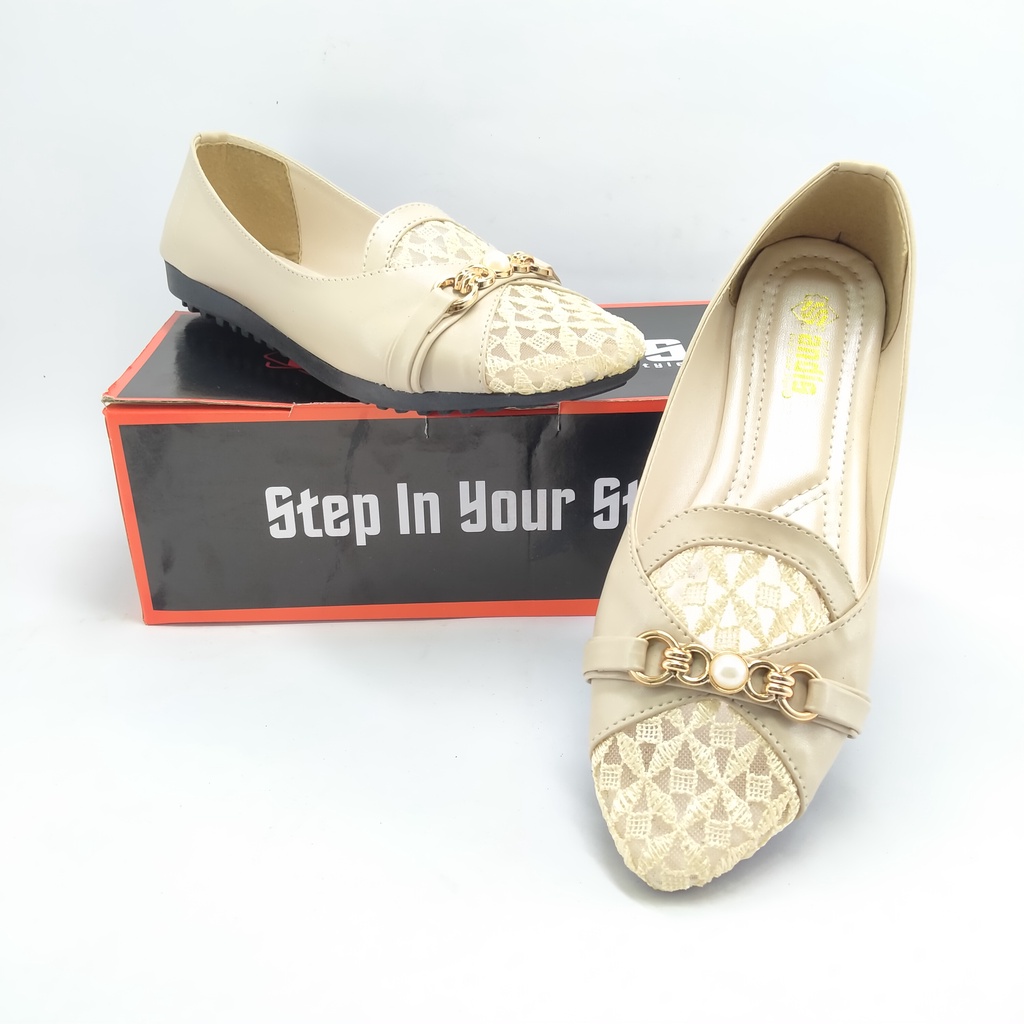 Sepatu Wanita Flat Shoes Ballerina Andis SR05