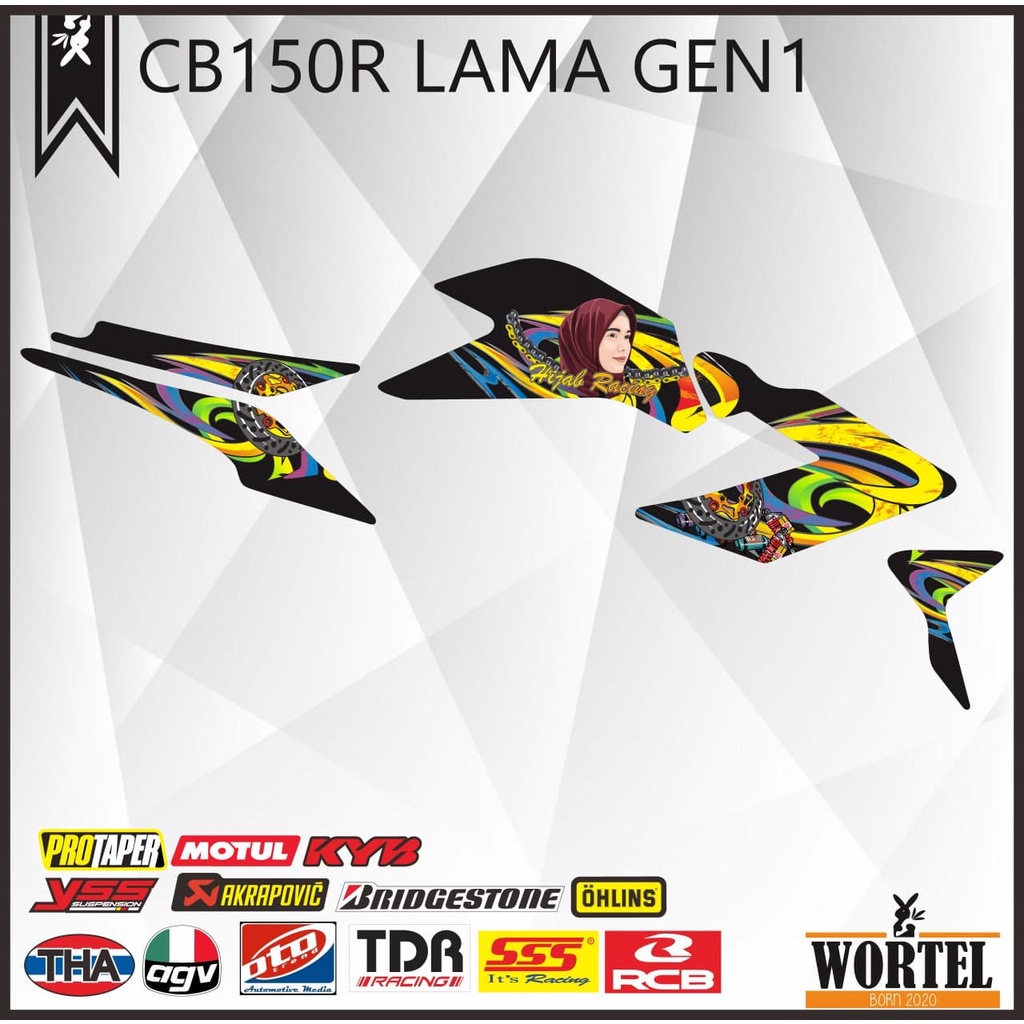 Striping CB 150 R-Sticker Variasi Lis Decal Motor CB150R 2013-2015 Hijab