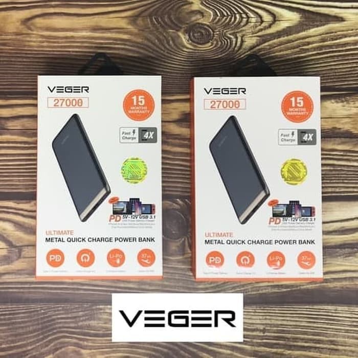 Jual Powerbank Veger V M Ultimate Mah Real Qualcom Fast Charge Shopee Indonesia