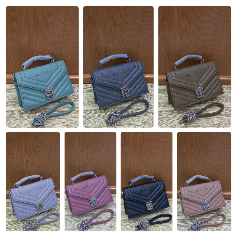 PROMO TERBARU TAS SLEMPANG SNOW KUNCI PUTAR SIZE 21X15CM