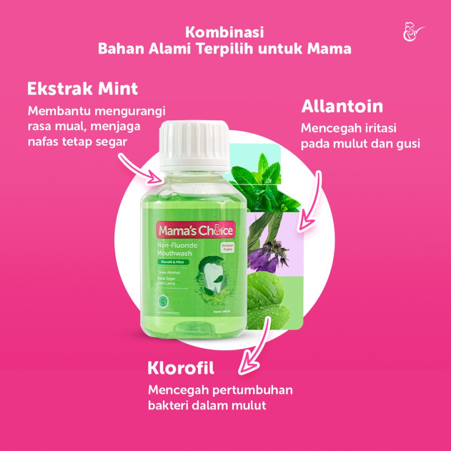 Mama's Choice Non Fluoride Mouthwash | Obat Kumur Mulut Ibu Hamil