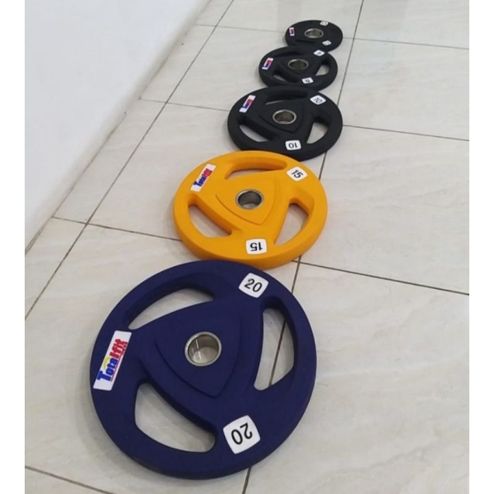 Free Ongkir Alat Fitness Dan Gym Dumbell/Barbel Rubber 20kg x 2