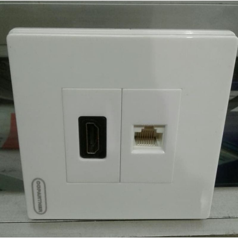 FACE PLATE RJ45 MODULAR + HDMI