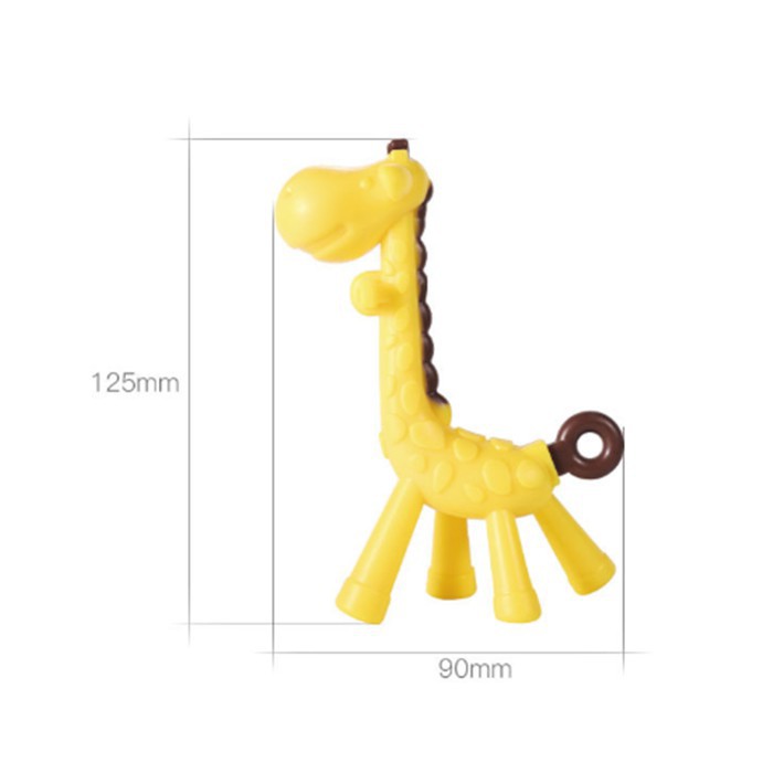 LYSASHOP - GIGITAN BAYI MAINAN TEETHER BENTUK JERAPAH BUAH - BUAHAN dan SIKAT GIGI PISANG-6