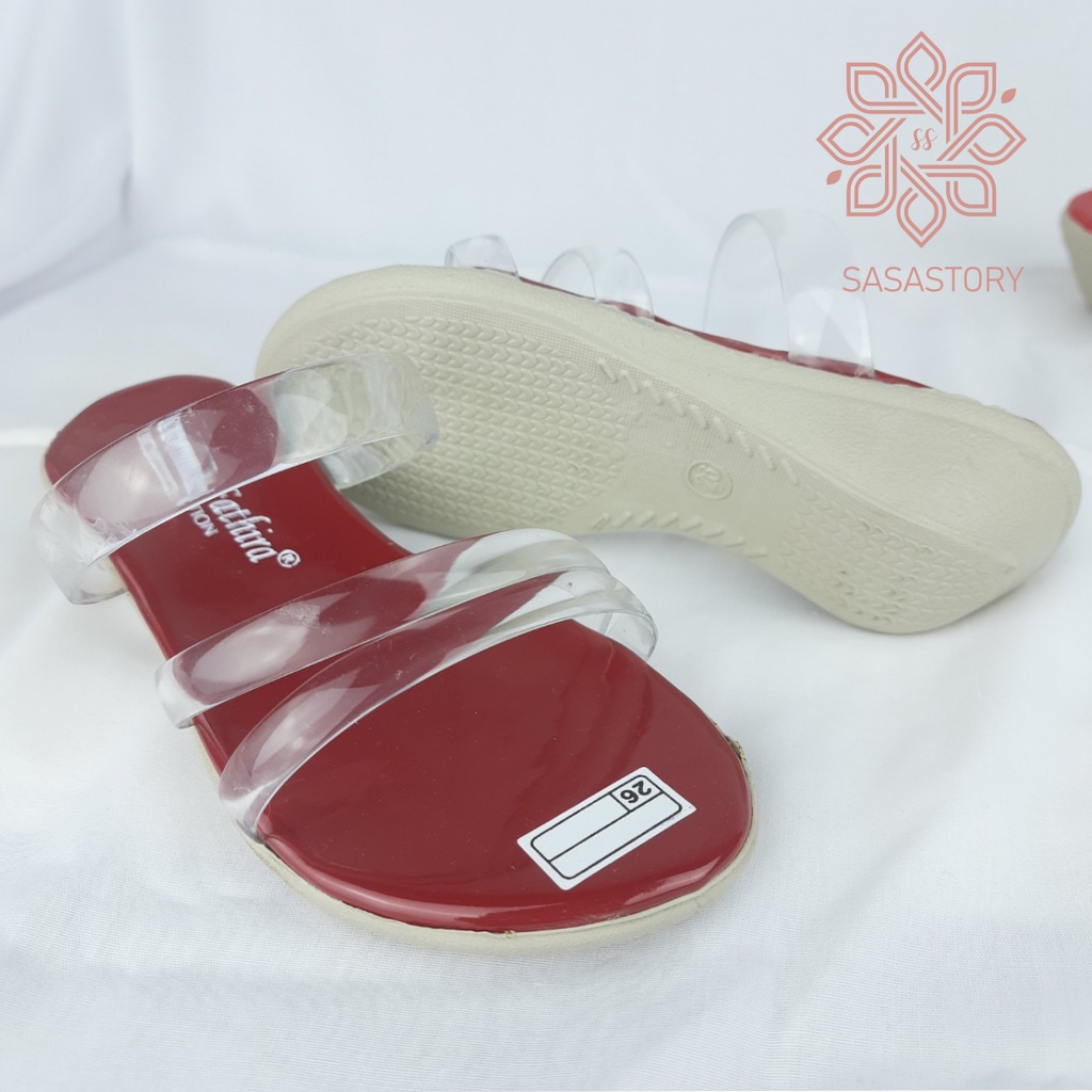 SANDAL SEPATU PESTA ANAK PEREMPUAN JELLY BENING 3 4 5 6 TAHUN KA08