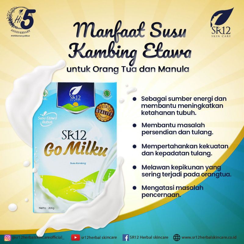 

SR12 TERLARIS GOMILKU ETAWA//Susu Kambing Etawa//Bubuk(200gr)