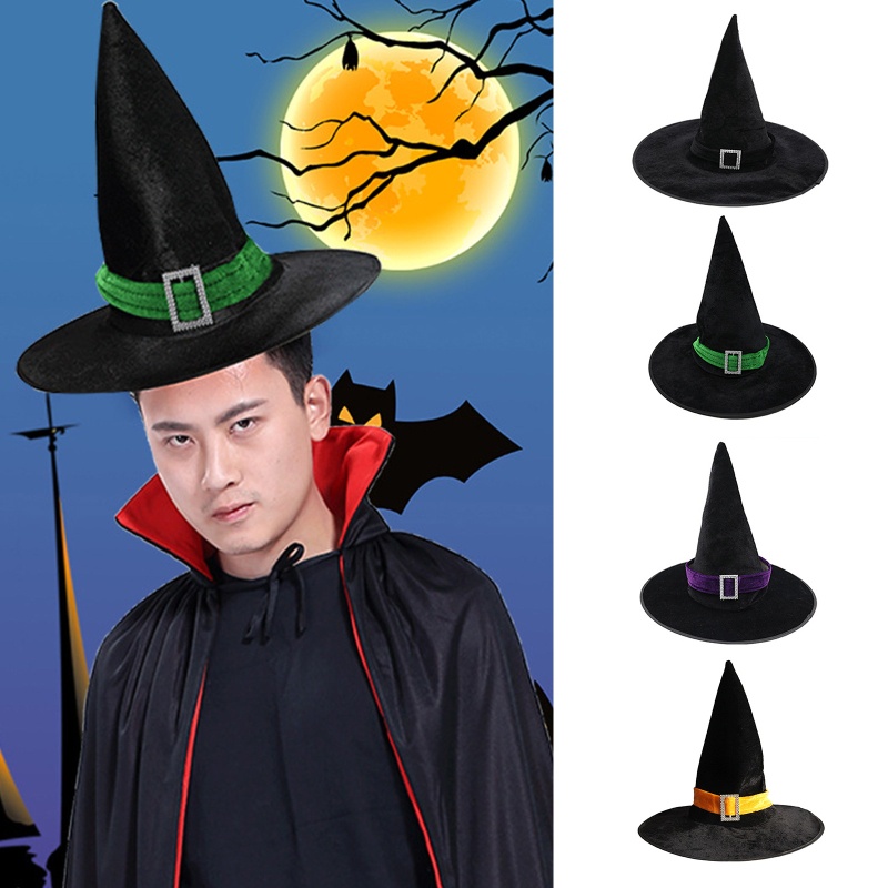 Zzz Topi Penyihir Bahan Velvet Untuk Pesta Halloween