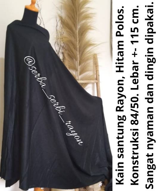 Kain Santung Polos Putih Dan Hitam Harga Per 0 5 M Shopee Indonesia