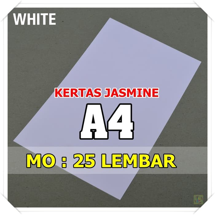 

Promo Kertas Jasmine A4 WHITE PUTIH 90 Gram Berkualitas