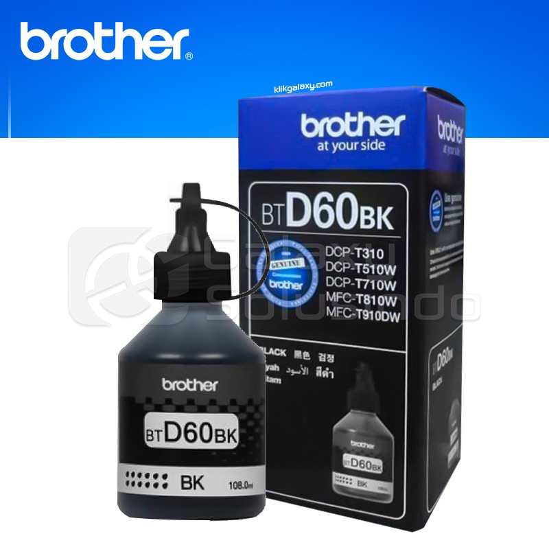 Tinta Refill BROTHER BTD60BK Original Ink Refill Bottle - Black