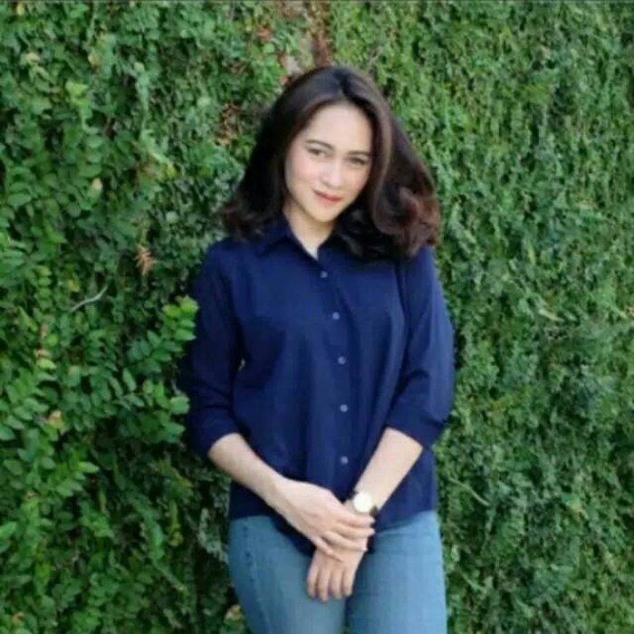 Kemeja Wanita - Hem Lengan Panjang - Baju Kerja - Baju Atasan Wanita