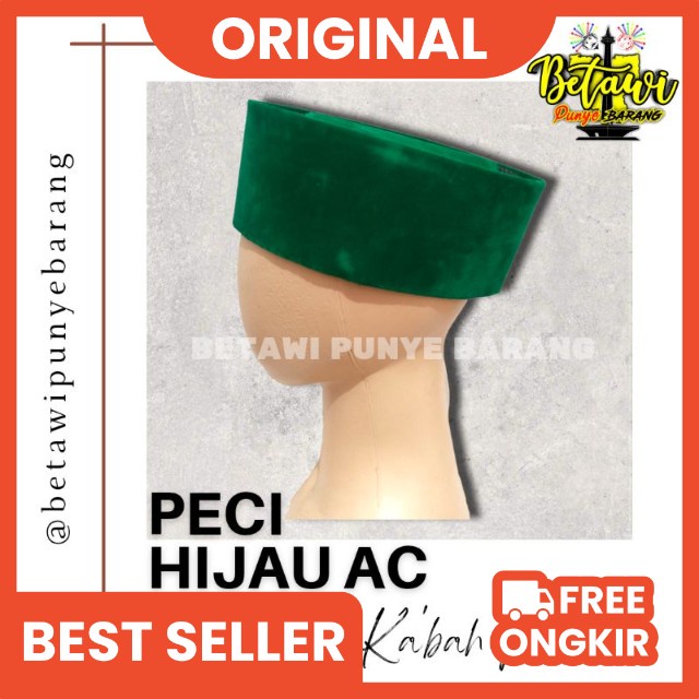 peci kopiah songkok hijau polos