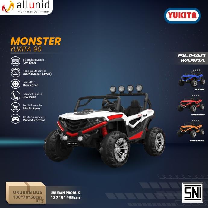 Mainan Mobil Aki Yukita 90 Monster