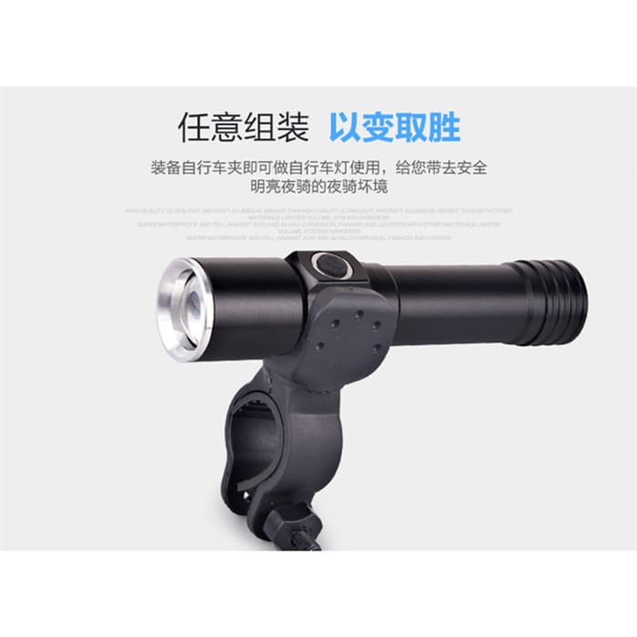 VSZM Senter LED Mini 18650 Charge Waterproof Flashlight Magnet