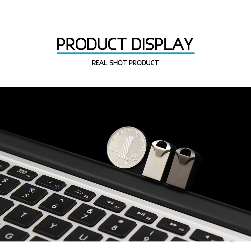Flash Disk USB Mini Portable High Speed Bahan Metal Anti Tabrakan 4GB / 8GB / 16GB / 32GB / 64GB / 128GB Warna Hitam / Silver