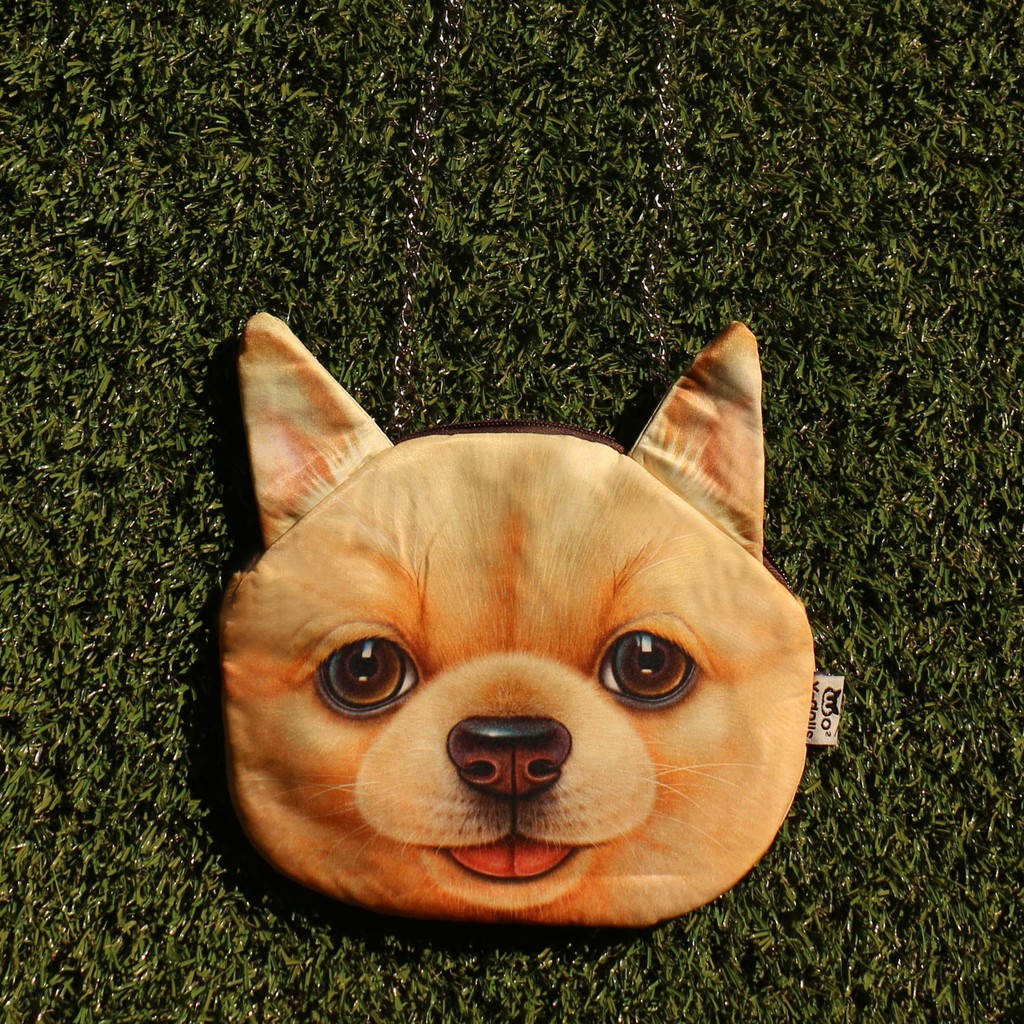 TFAR-01 shiba dog shoulder bag tas selempang rantai 3D print anjing medium